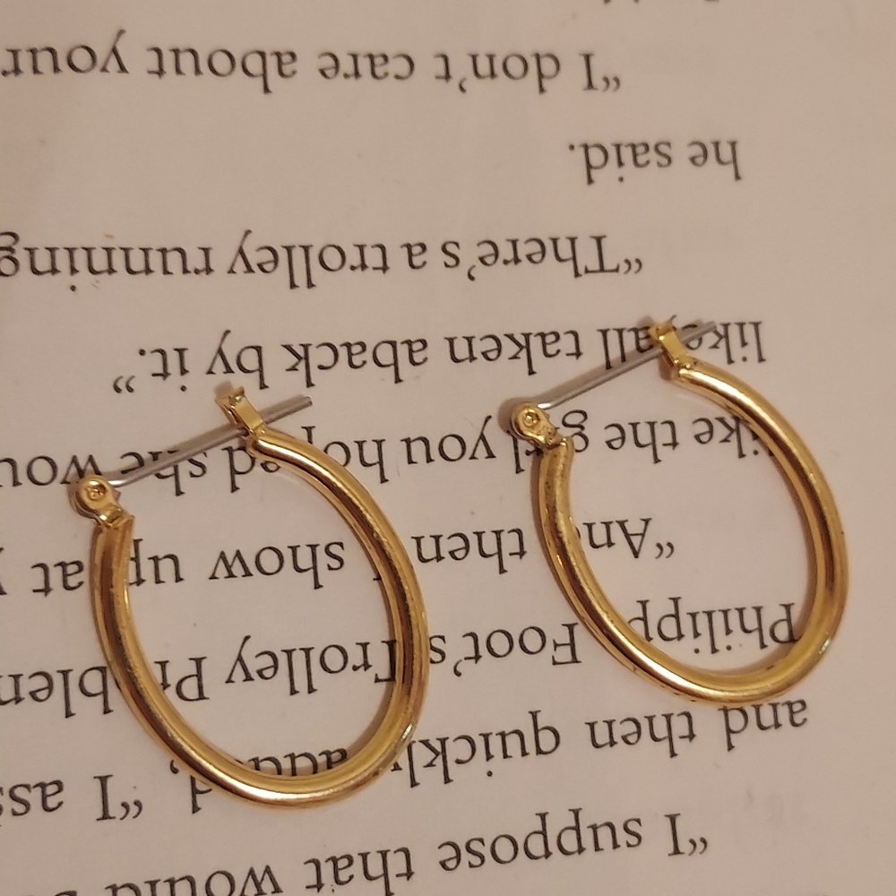Gold hoop earrings